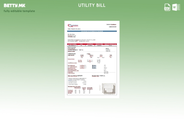 Модерен стил Катар енергетска компанија QPOWER шаблон за сметки за електрична ен